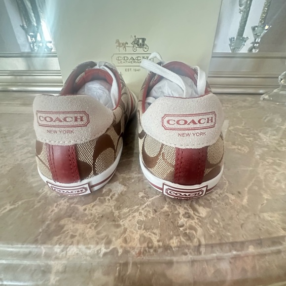 Coach Women's Sneakers - White and Brown new with box - Picture 4 of 10